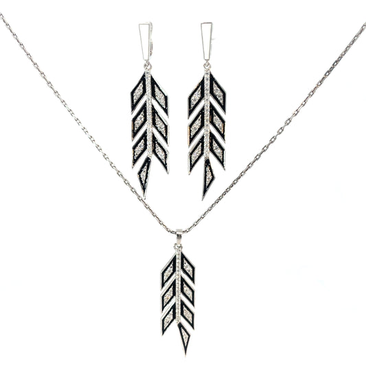 SILVER PENDANT SET-XOPS1012E