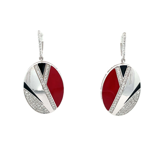 SCARLET STRIDE SILVER EARRINGS
