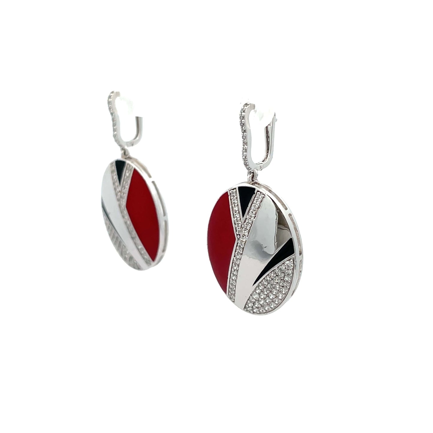 SCARLET STRIDE SILVER EARRINGS
