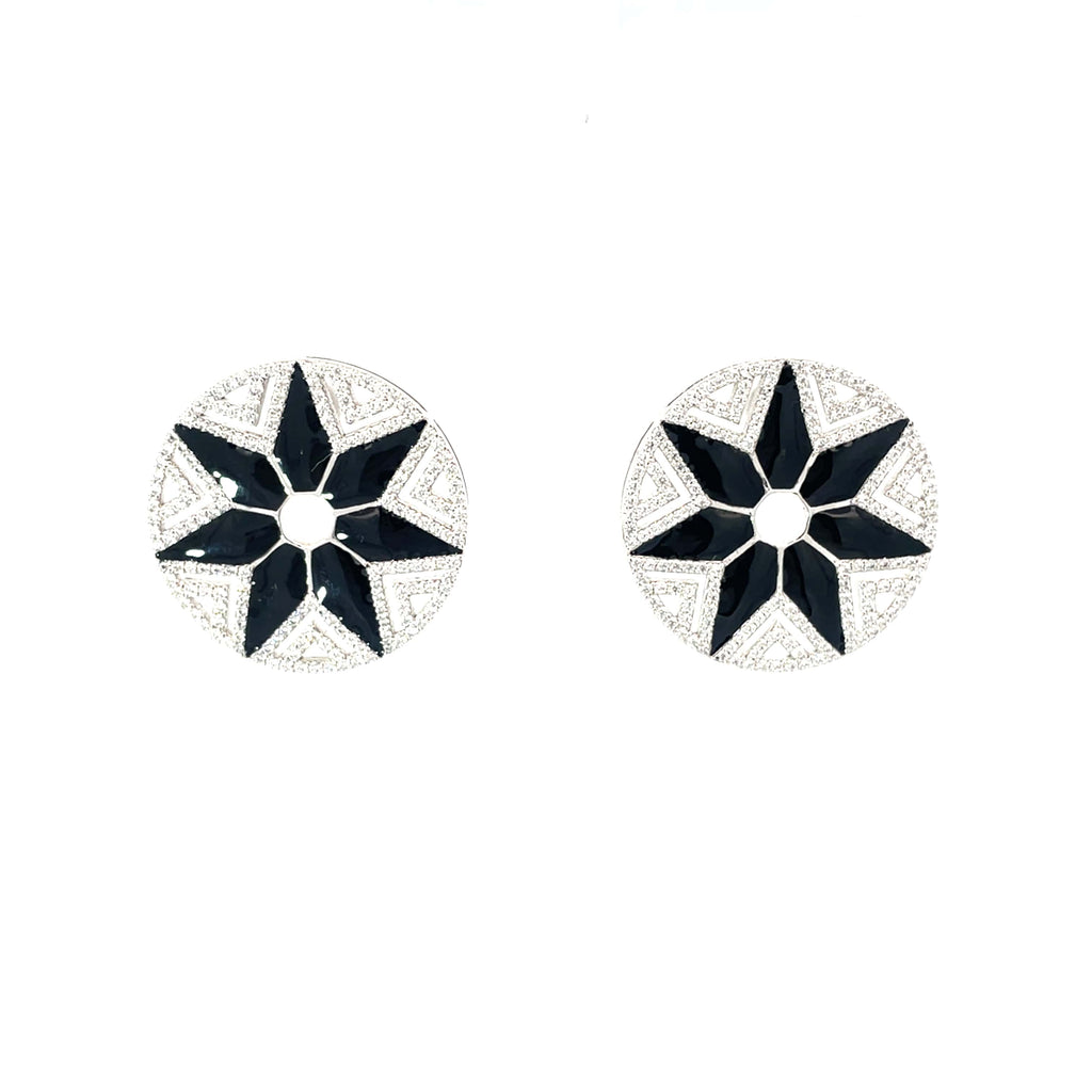CELESTIAL NOIR SILVER EARRINGS