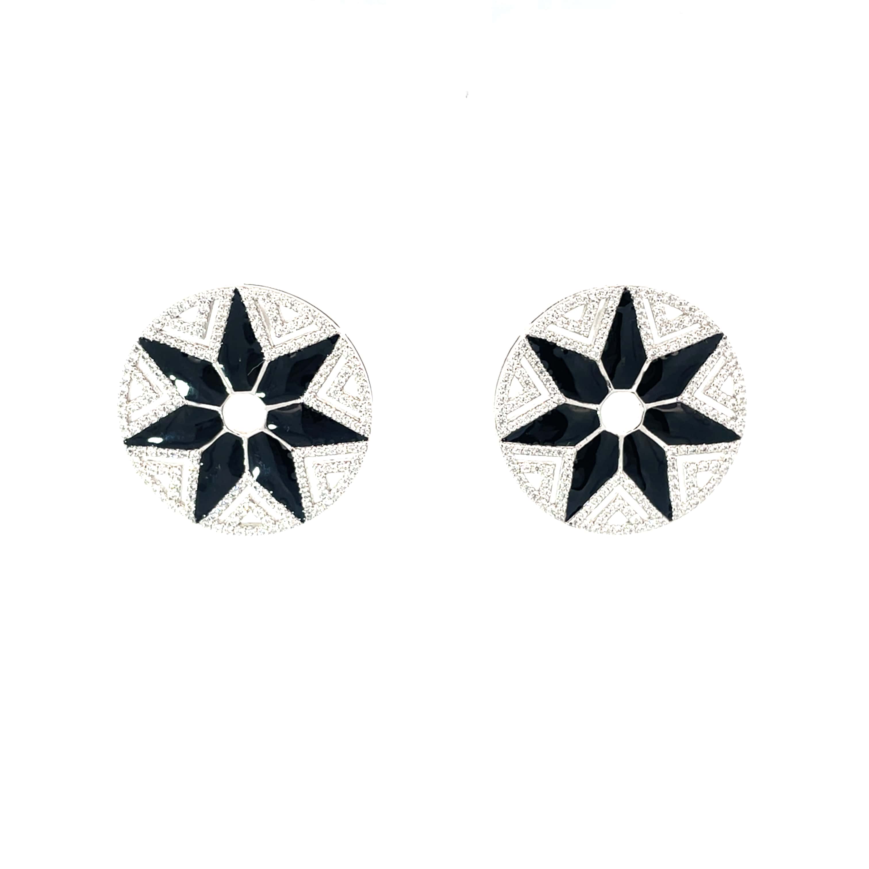 CELESTIAL NOIR SILVER EARRINGS