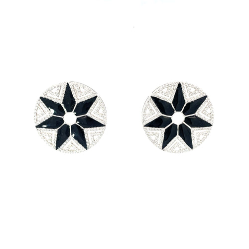 CELESTIAL NOIR SILVER EARRINGS