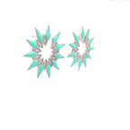 STUNNIG STARBURST SILVER EARRINGS