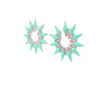 STUNNIG STARBURST SILVER EARRINGS