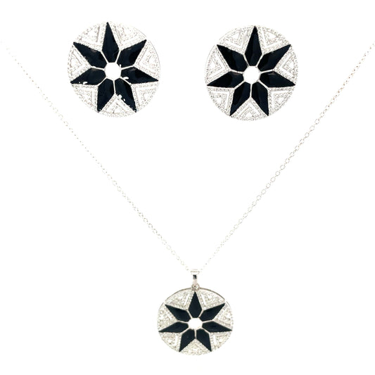 CELESTIAL NOIR SILVER PENDANT SET