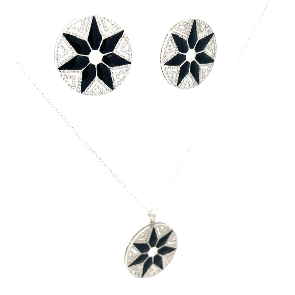 CELESTIAL NOIR SILVER PENDANT SET