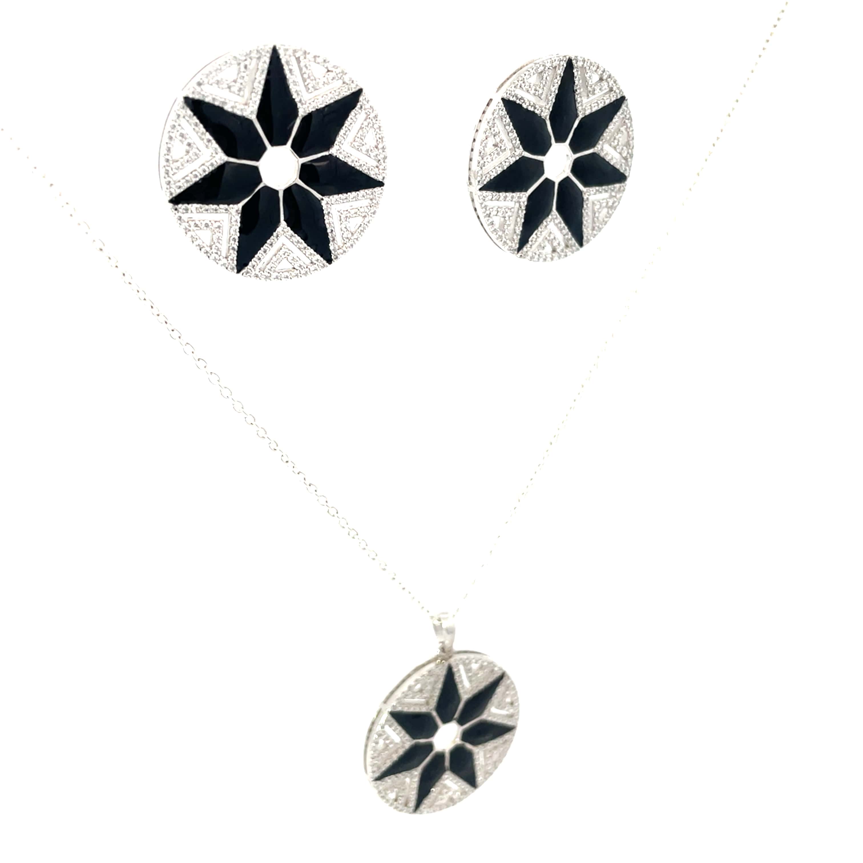 CELESTIAL NOIR SILVER PENDANT SET