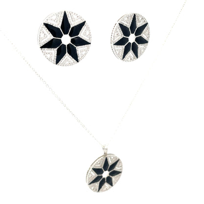 CELESTIAL NOIR SILVER PENDANT SET