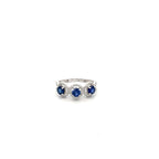 ROYAL BLUE HALO SILVER RING