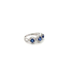 ROYAL BLUE HALO SILVER RING