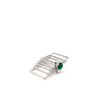 EMERALD SPELL SILVER RING