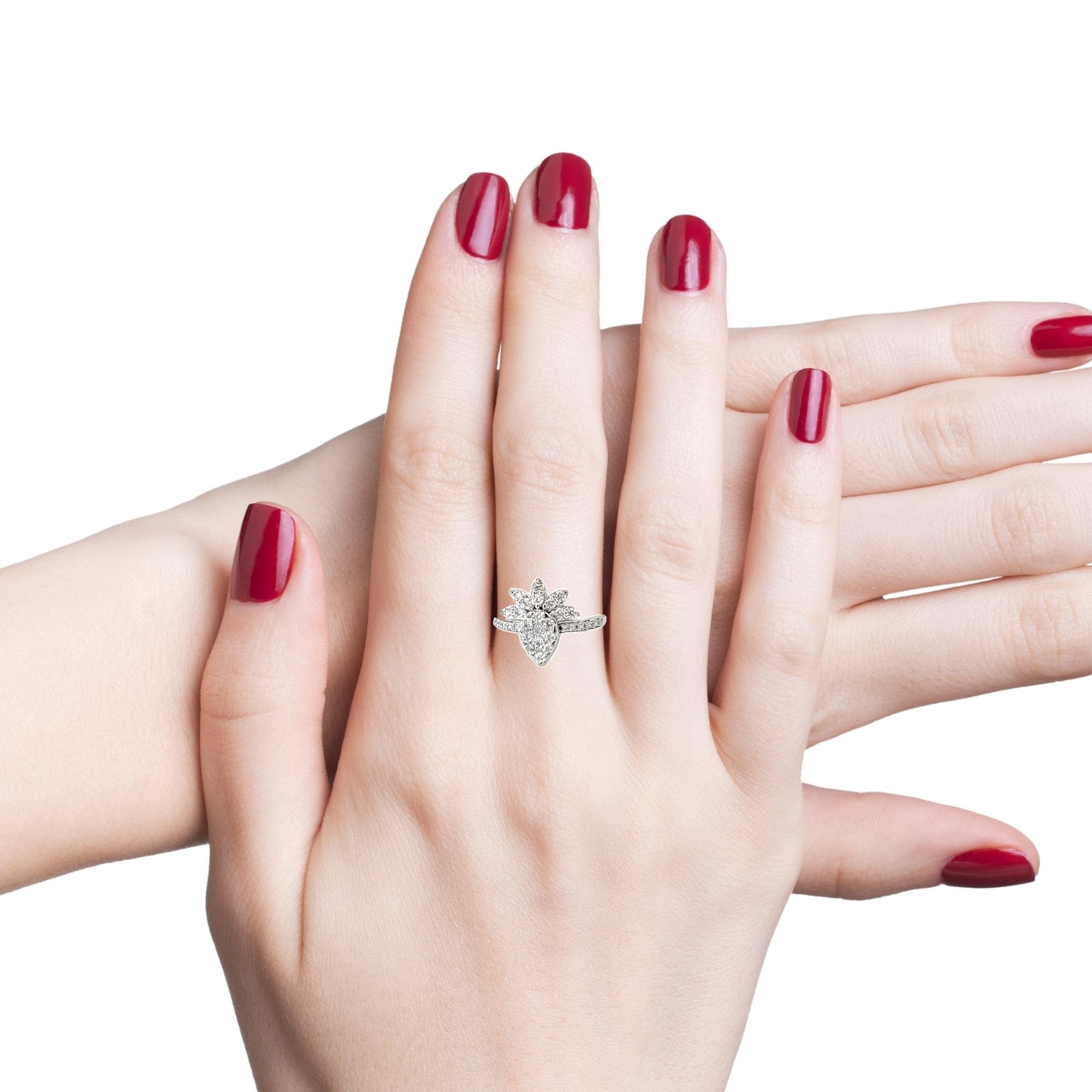 BERRY BLOOM SILVER RING