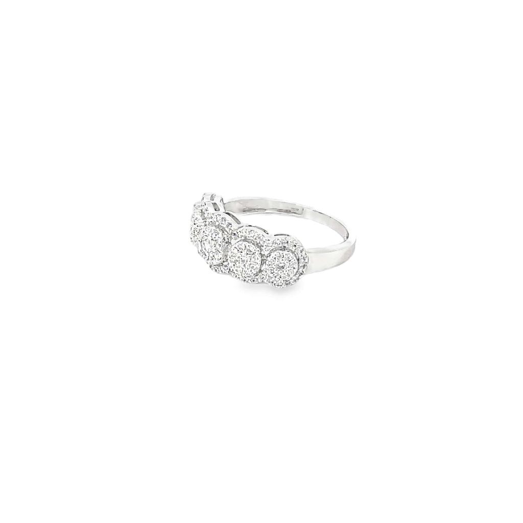 GLAM DIAMOND LOOK SILVER RING