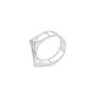 EDGY STACKED DESIGN SILVER RING