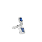 SAPPHIRE TWIST LUXE SILVER RING
