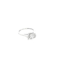 CRYSTAL CROWN SOLITAIRE SILVER RING