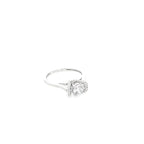 CRYSTAL CROWN SOLITAIRE SILVER RING