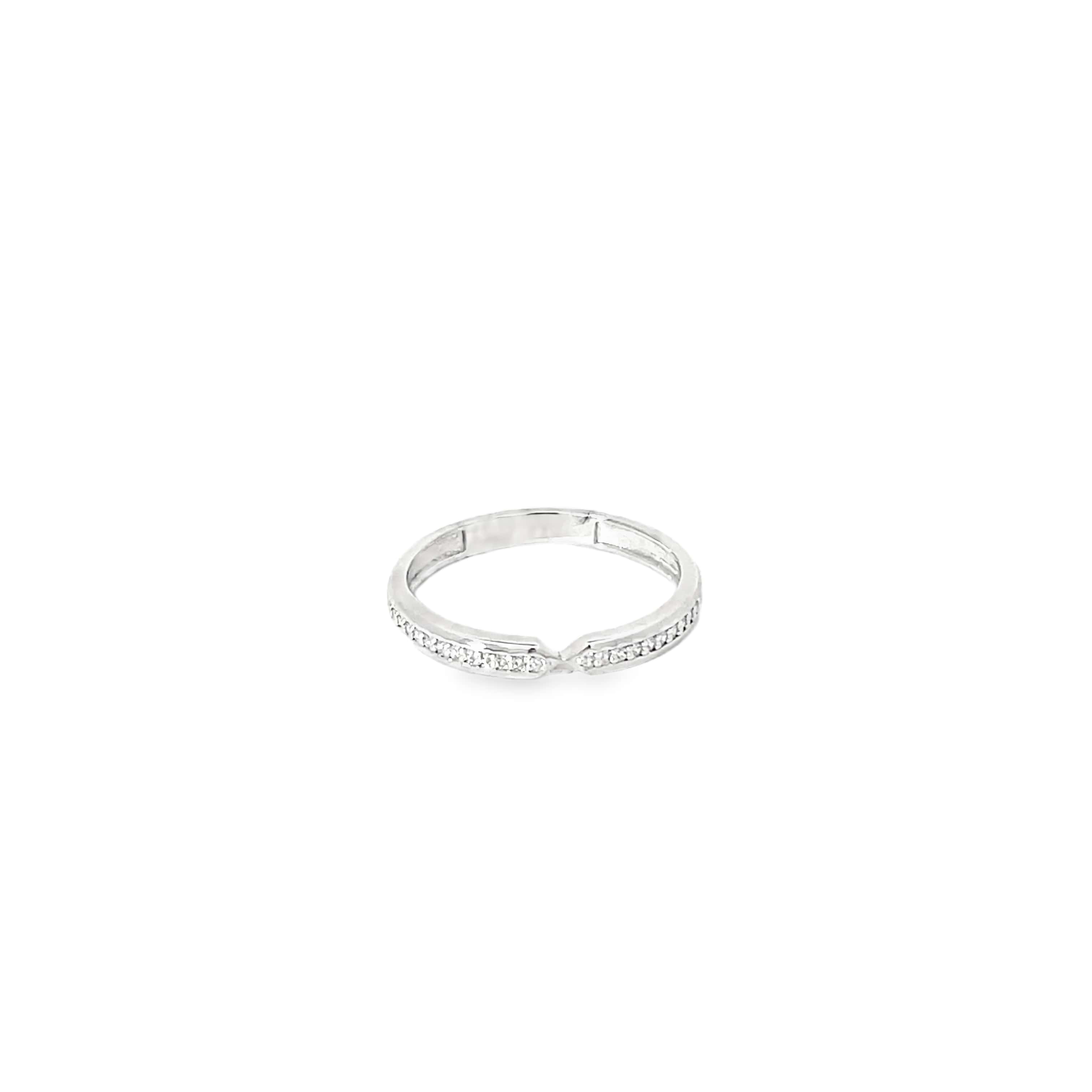 VELVET ARC BAND SILVER RING