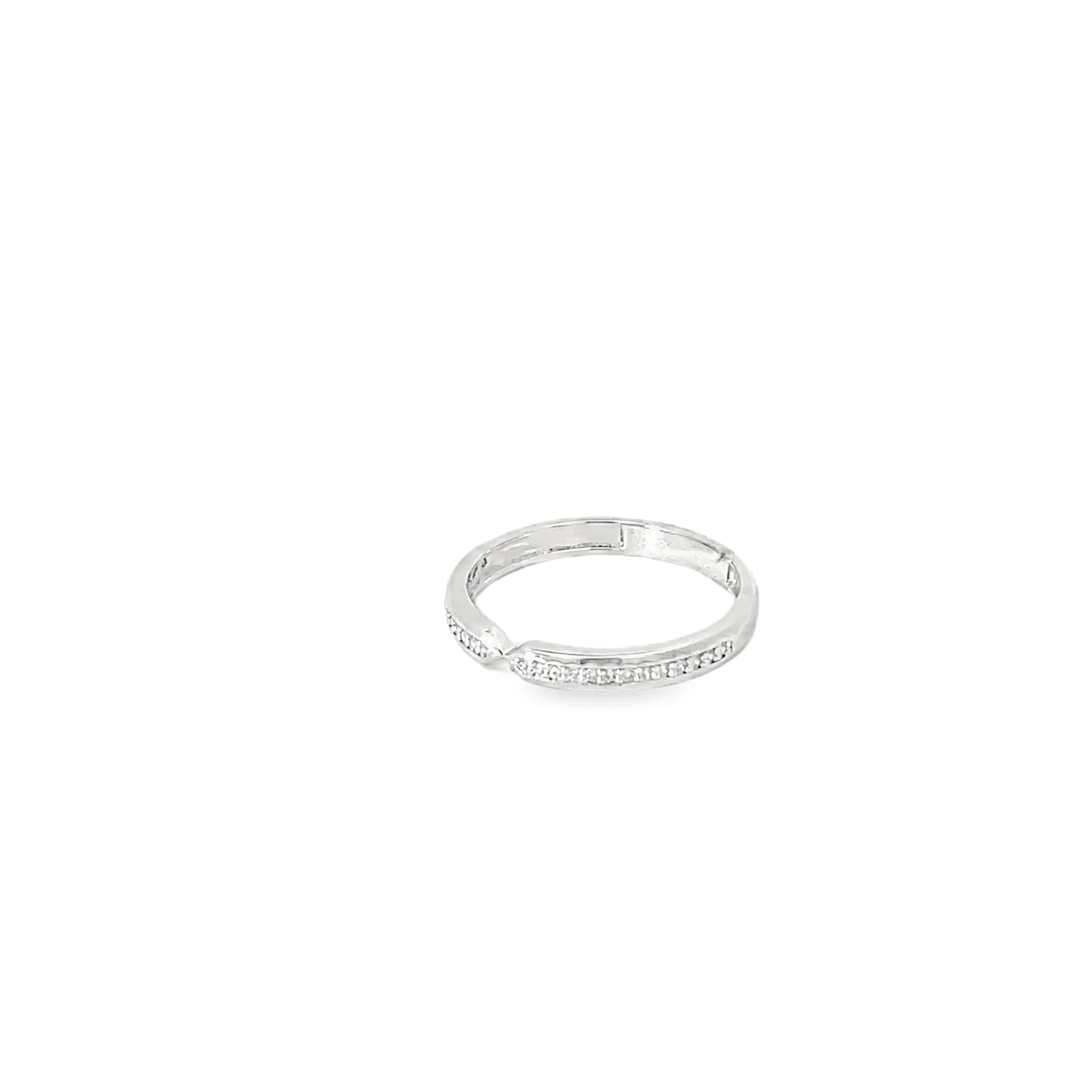VELVET ARC BAND SILVER RING