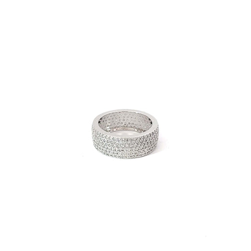 BOLD MULTI-ROW SILVER BAND RING