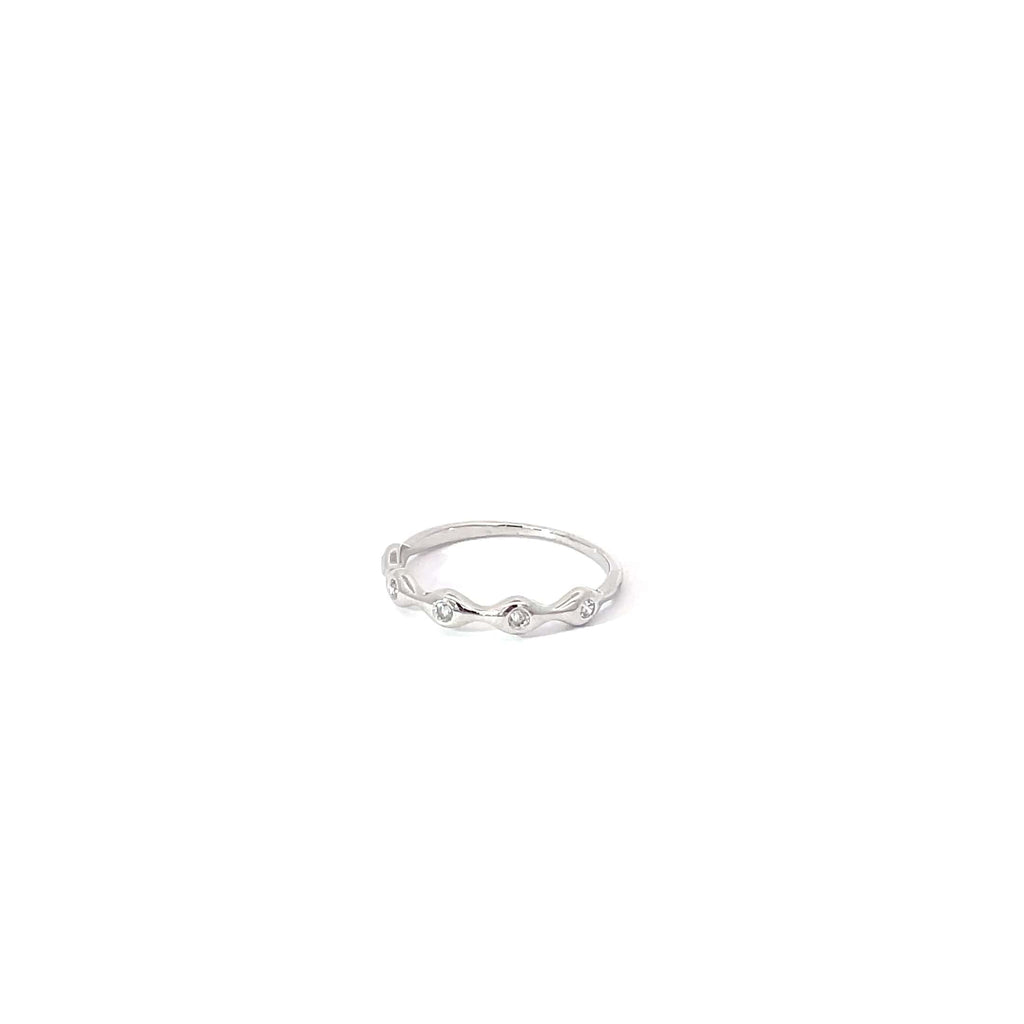 WAVE DESIGN SILVER BAND RING