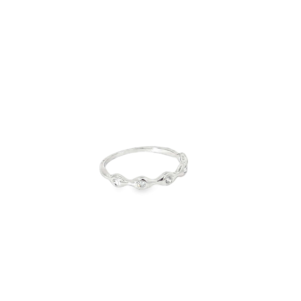 WAVE DESIGN SILVER BAND RING