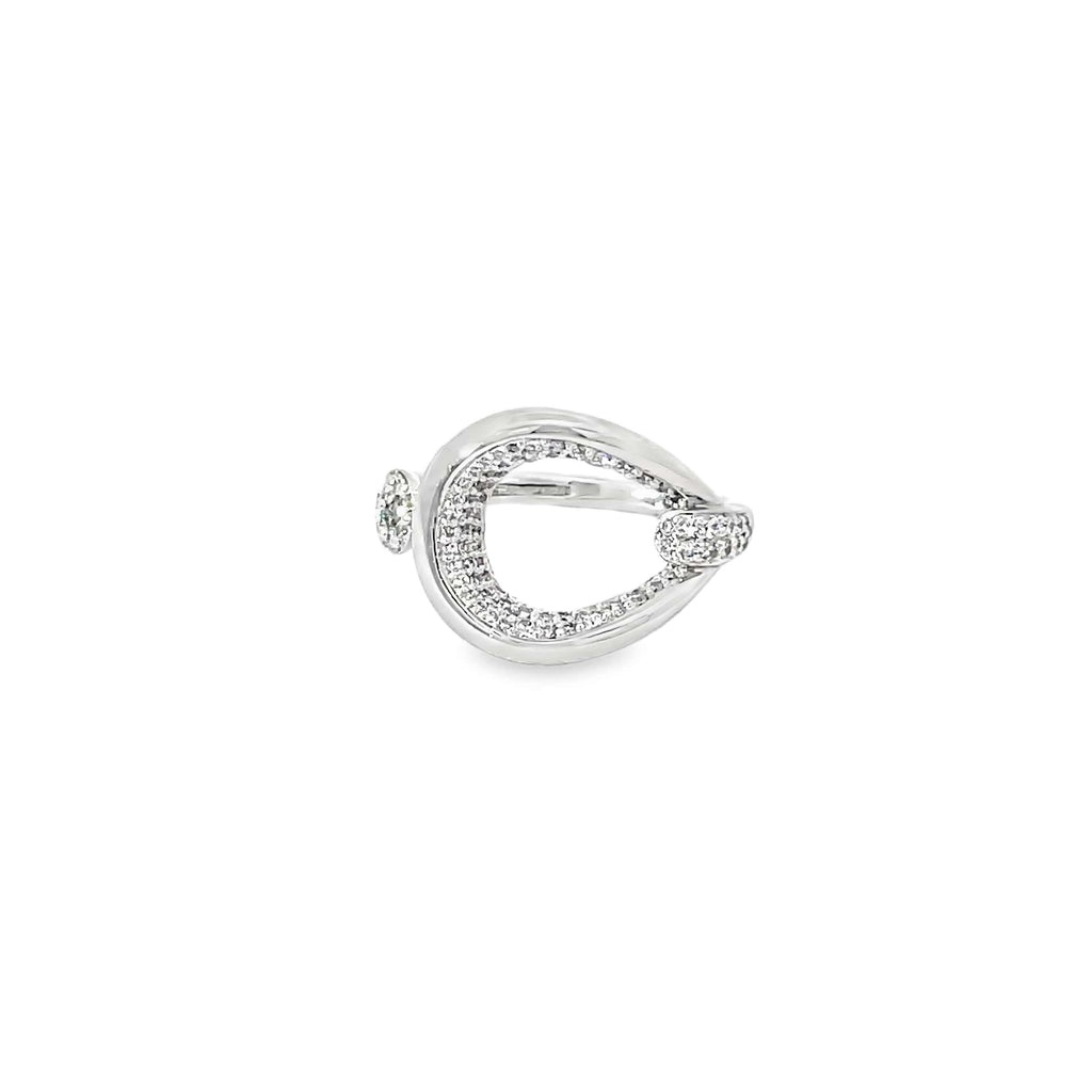 OPEN CIRCLE SILVER STATEMENT RING