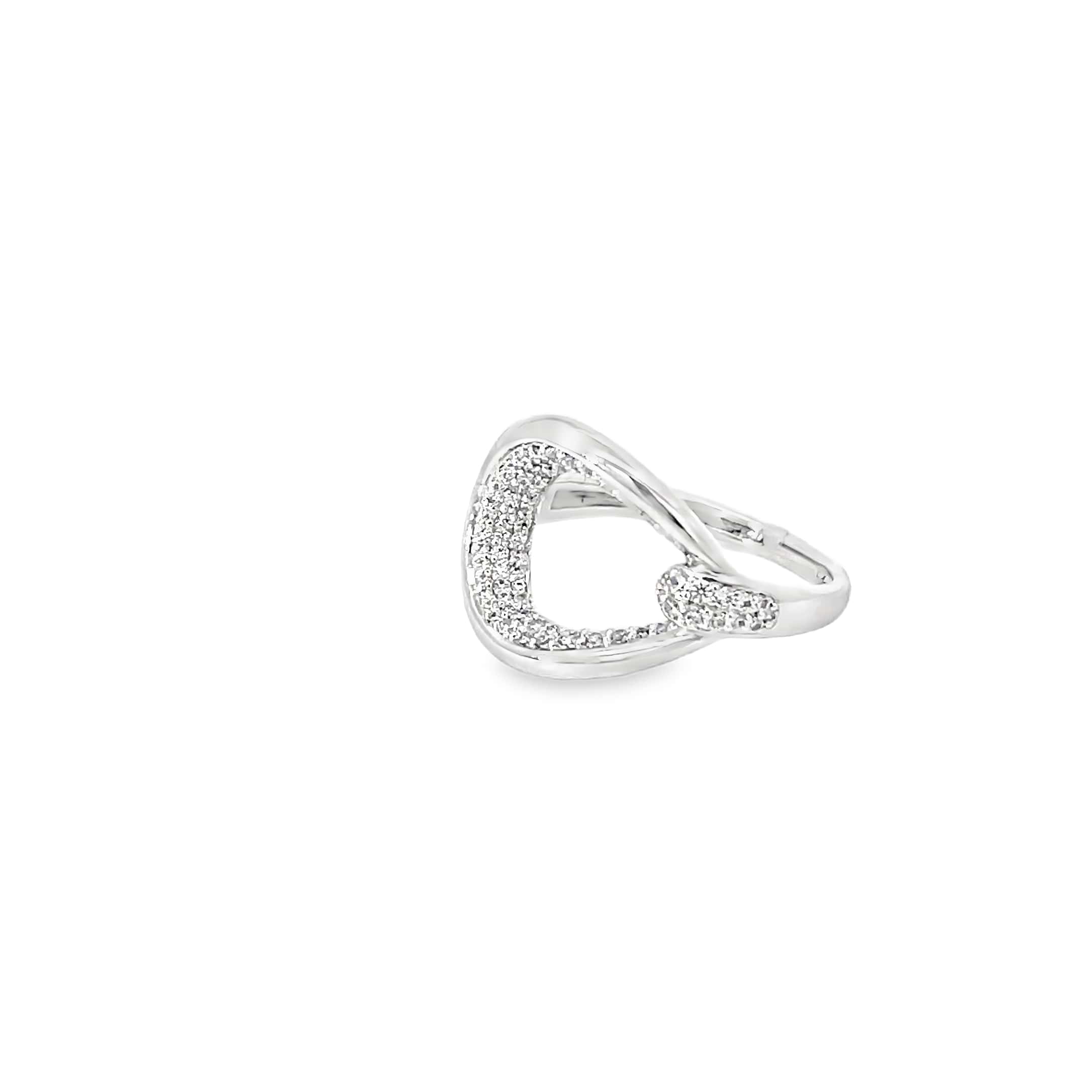 OPEN CIRCLE SILVER STATEMENT RING
