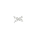 SILVER CRISS-CROSS BAND RING