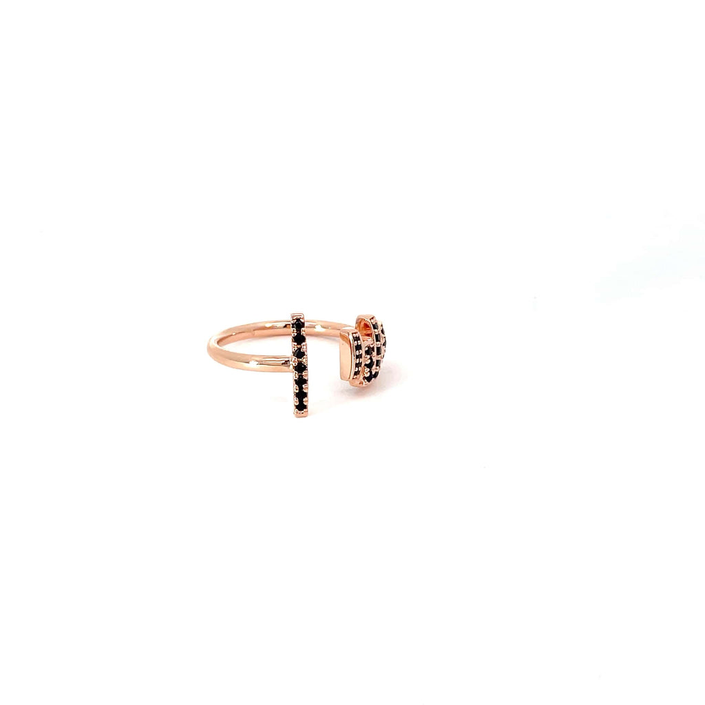MODERN OPEN STACK RING IN SILVER