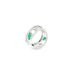 MARQUISE LEAF DESIGN RING IN SILVER