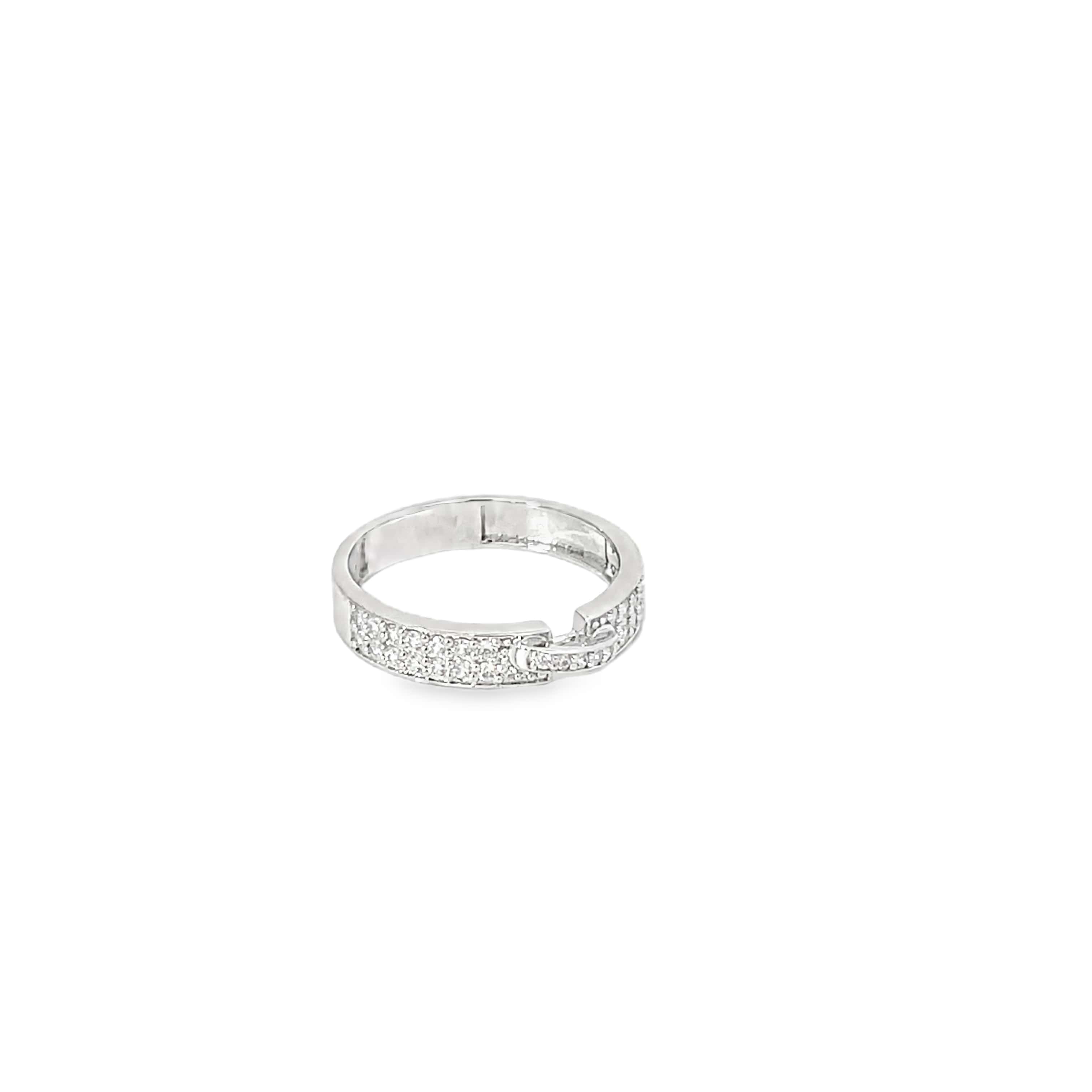 LUXURY PAVE STATEMENT SILVER BAND