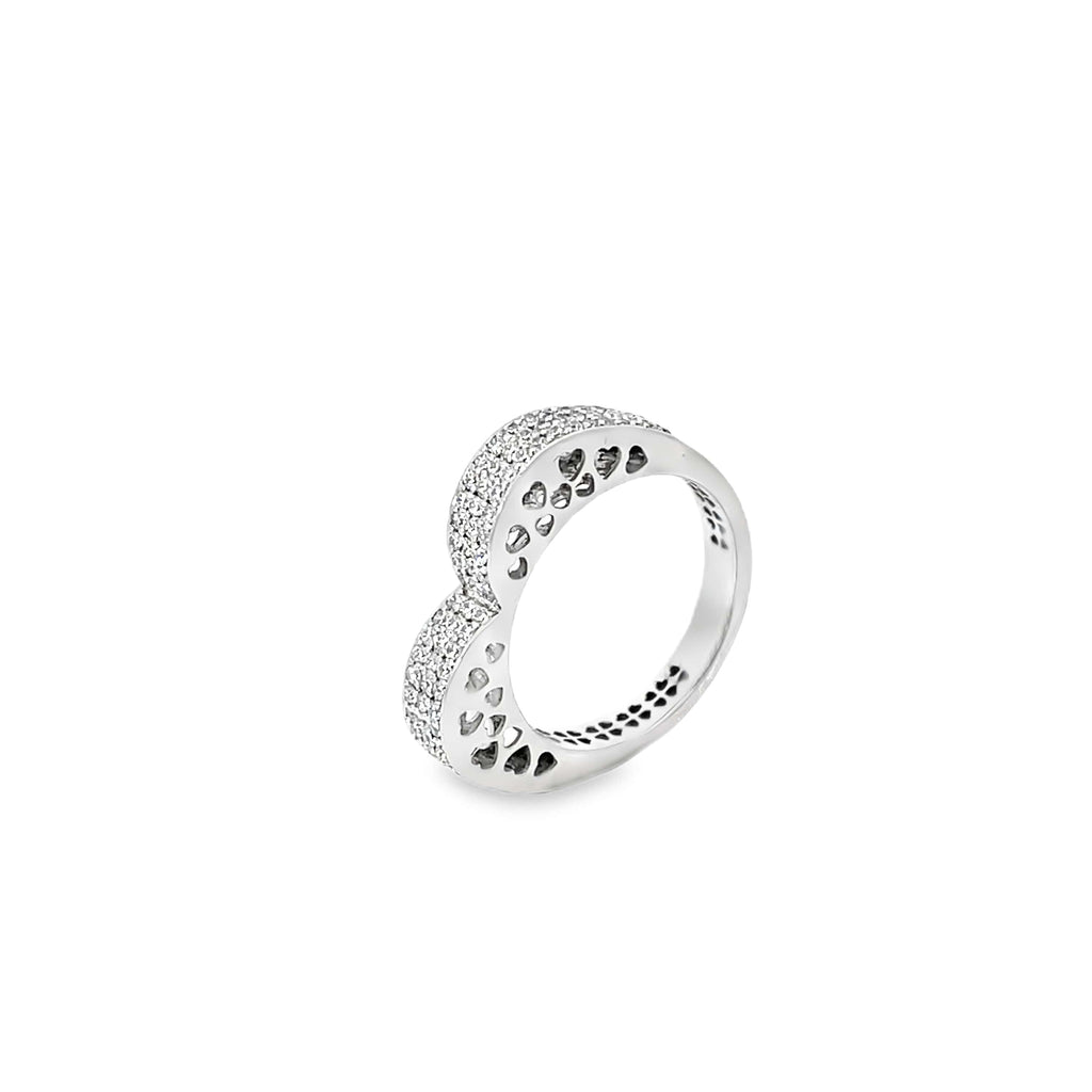 LOVE INSPIRED DIAMOND LOOK SILVER RING