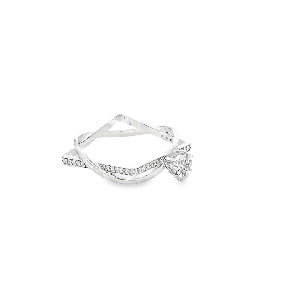 STARLIT EDGE SILVER RING