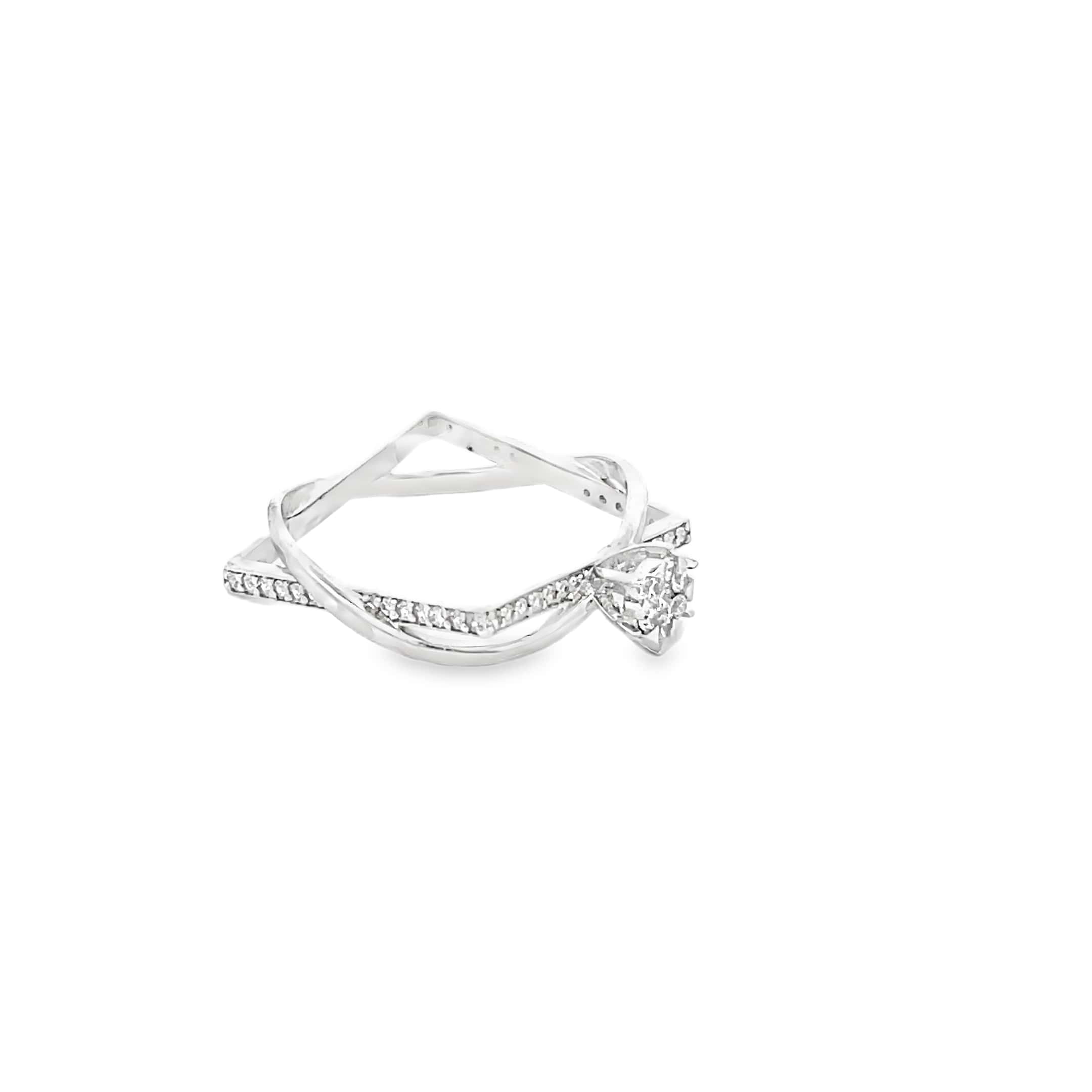 STARLIT EDGE SILVER RING