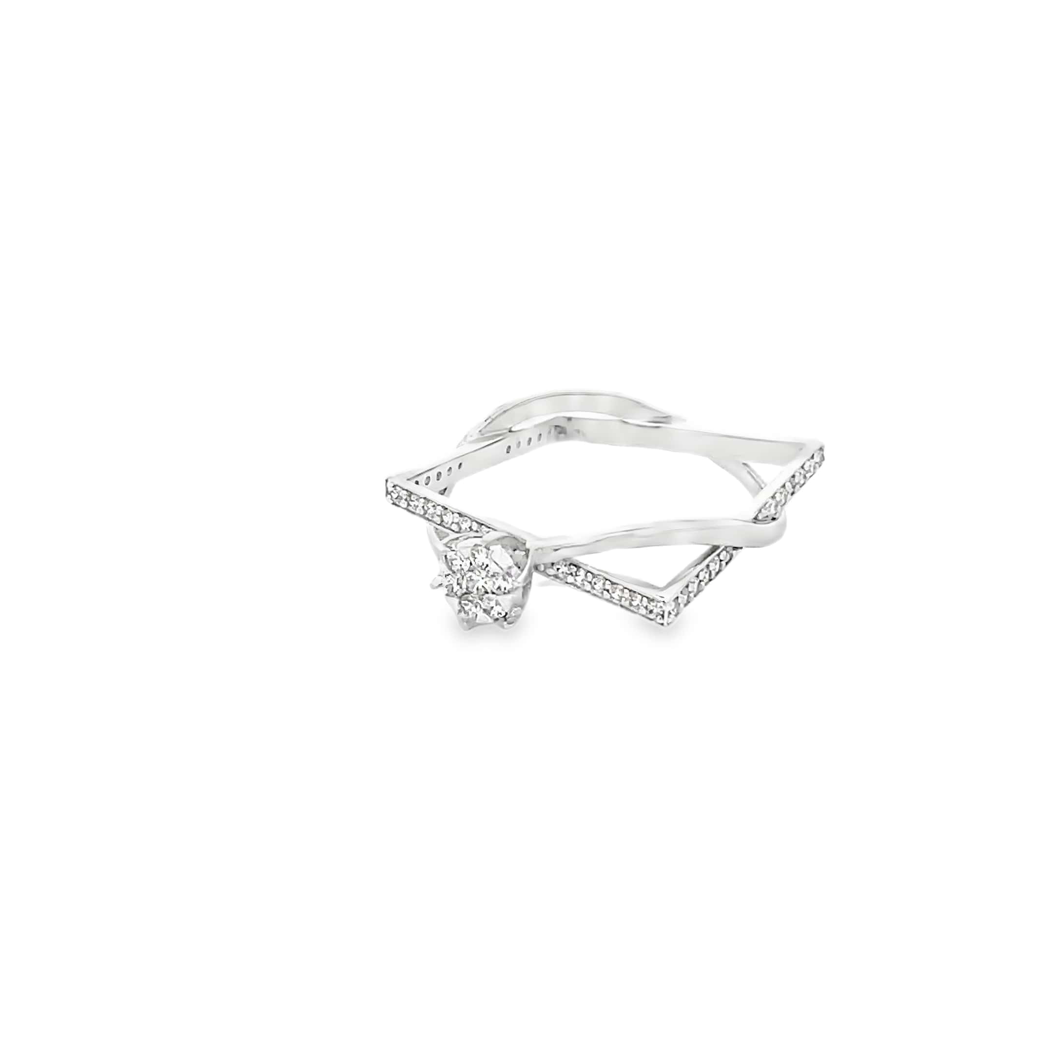 STARLIT EDGE SILVER RING