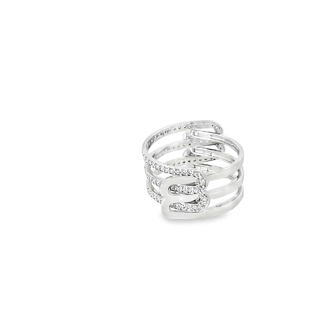 URBAN BUCKLE SILVER RING