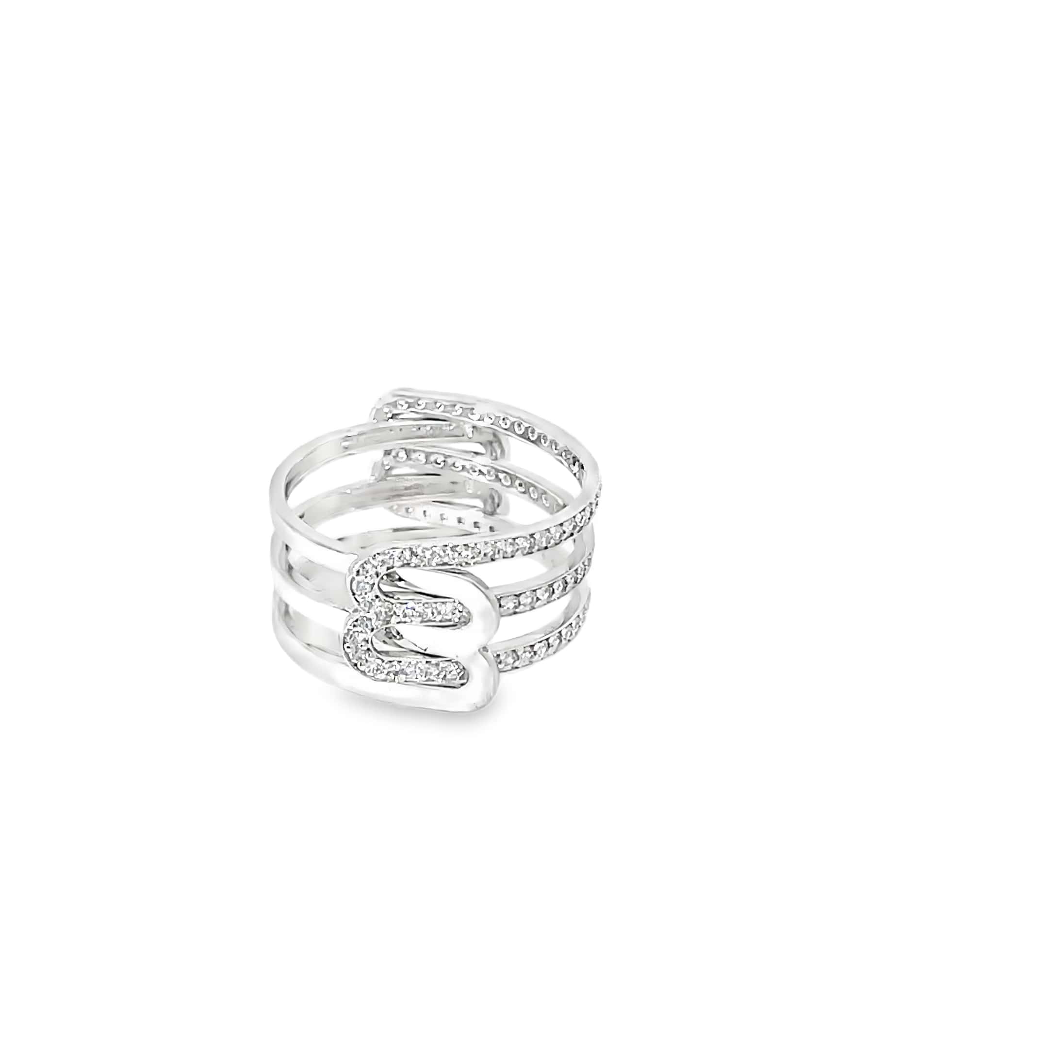 URBAN BUCKLE SILVER RING