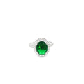 EMERALD EMPRESS SILVER RING