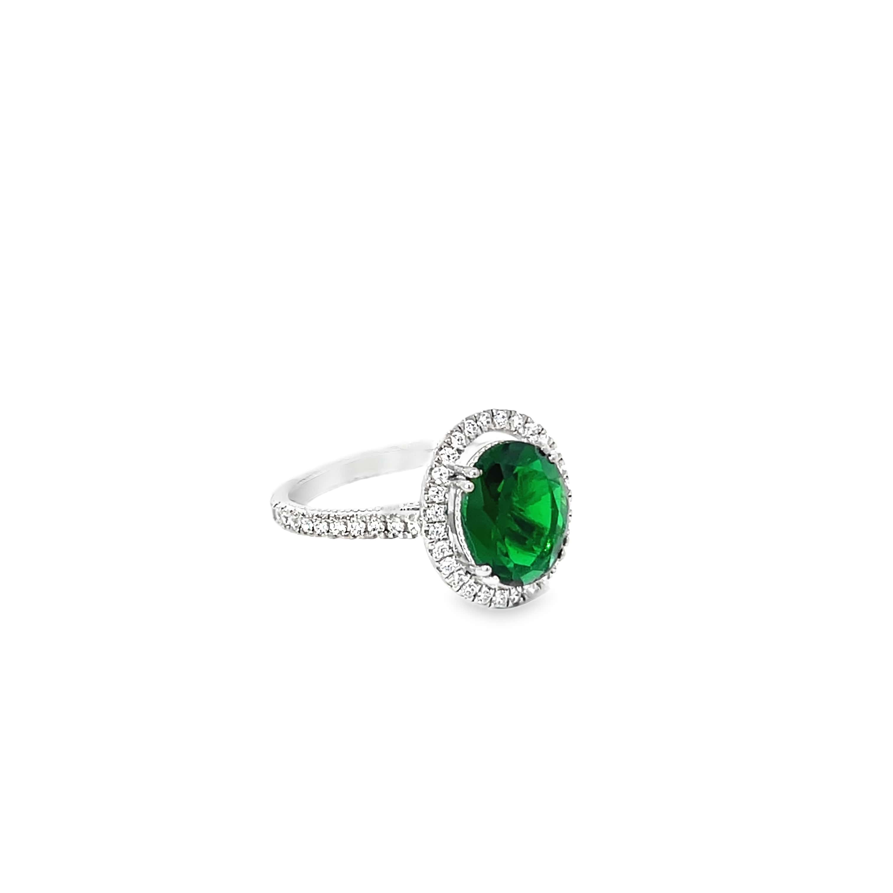 EMERALD EMPRESS SILVER RING