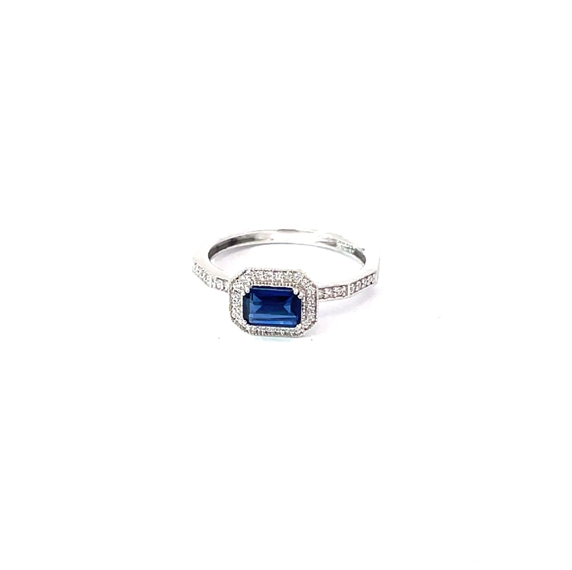 SAPPHIRE STARDOM SILVER RING