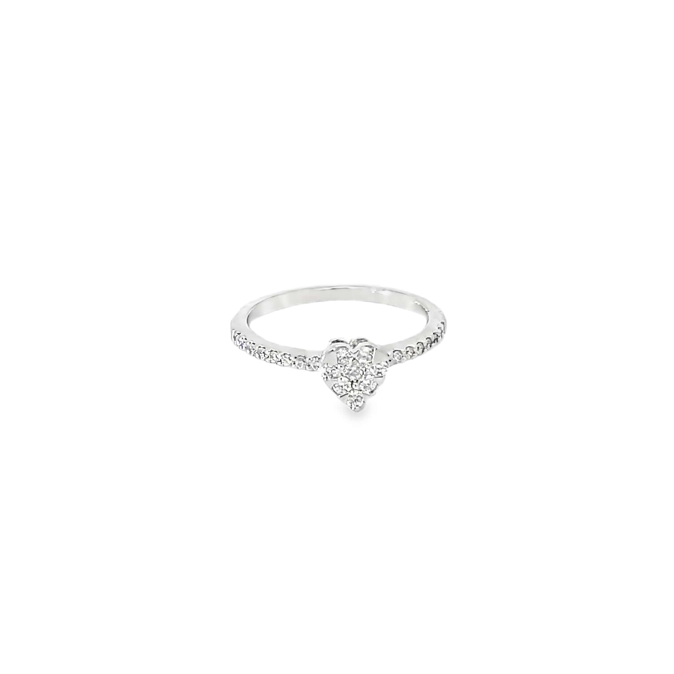 HEARTSONG SPARKLE SILVER RING