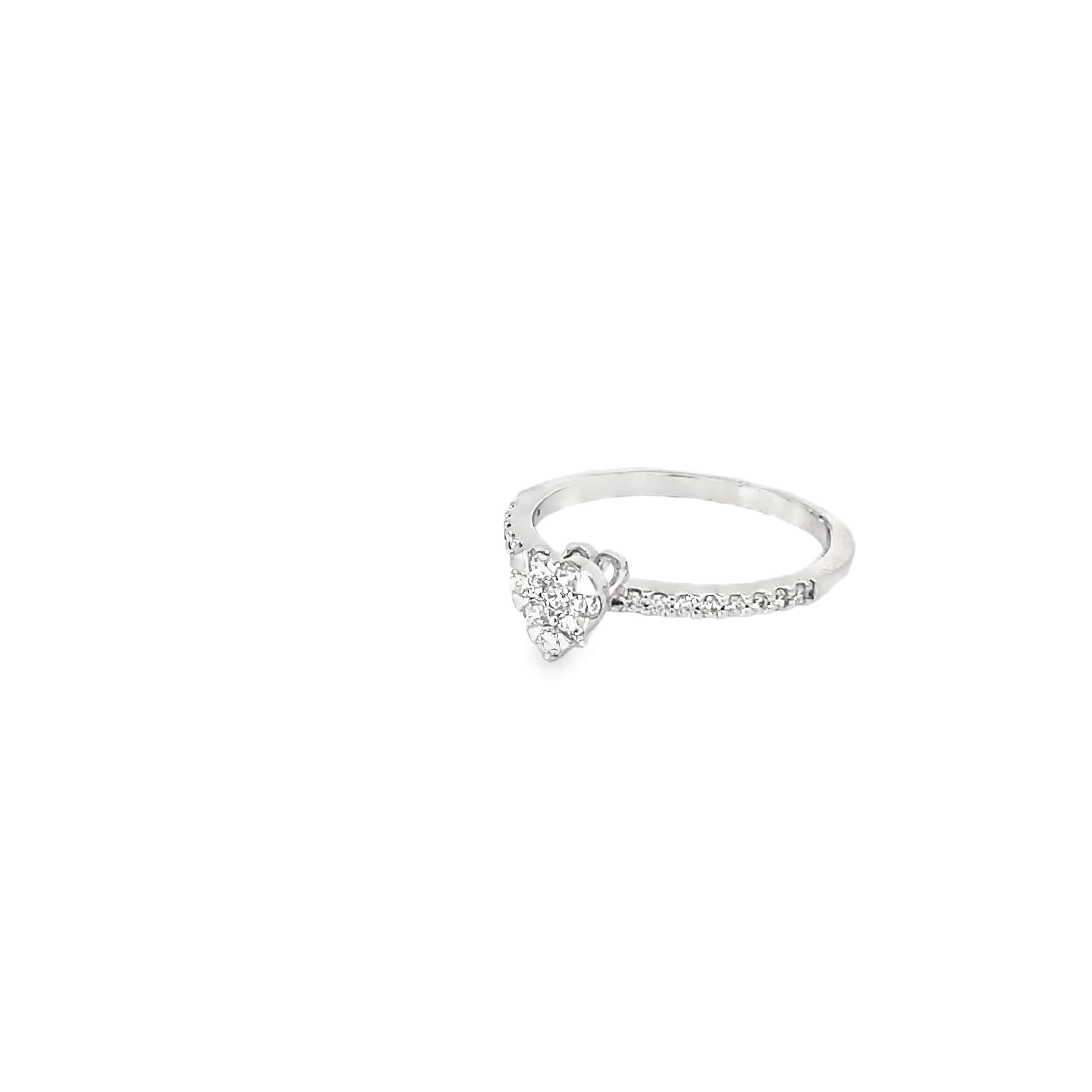 HEARTSONG SPARKLE SILVER RING