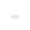 PERSONALISED M INITIAL STAR SILVER RING