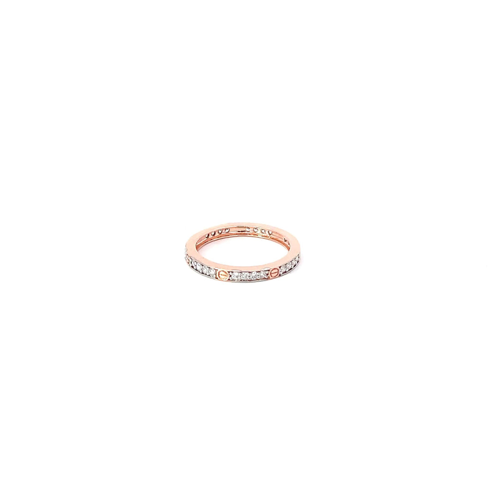 LOVE ETCH ROSE GOLD BAND
