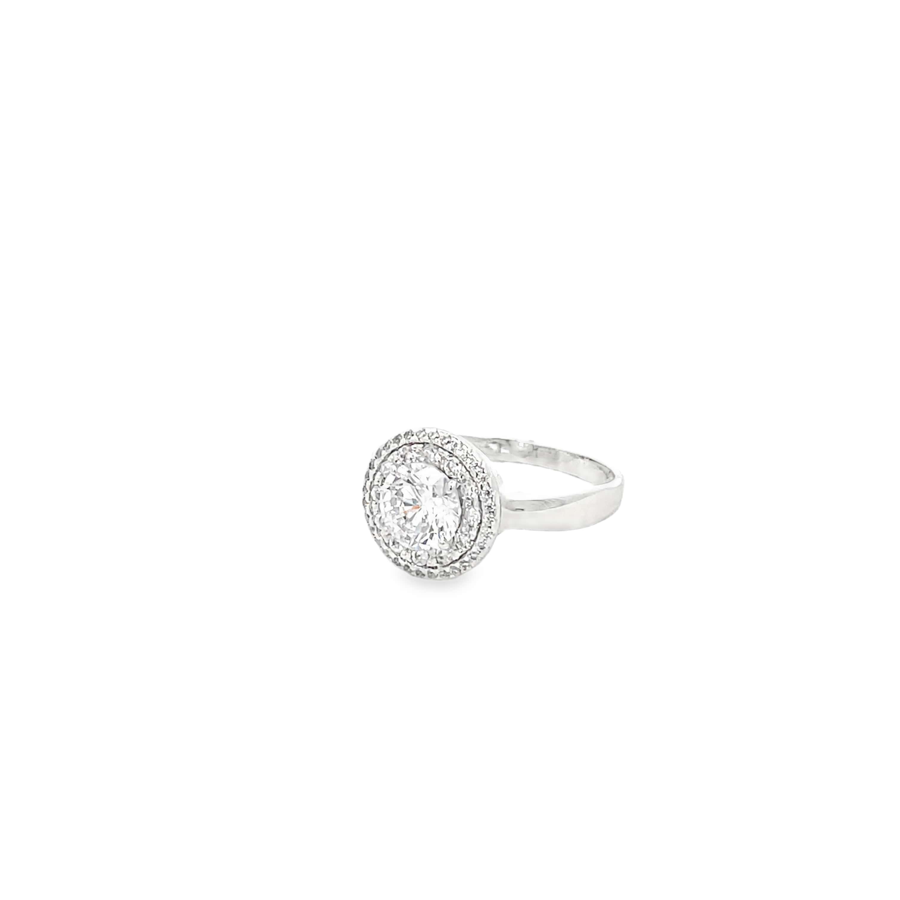 GLAMOUR HALO SILVER RING
