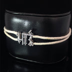 "BHAI" - SILVER KEEPSAKE BAND (CREAM)