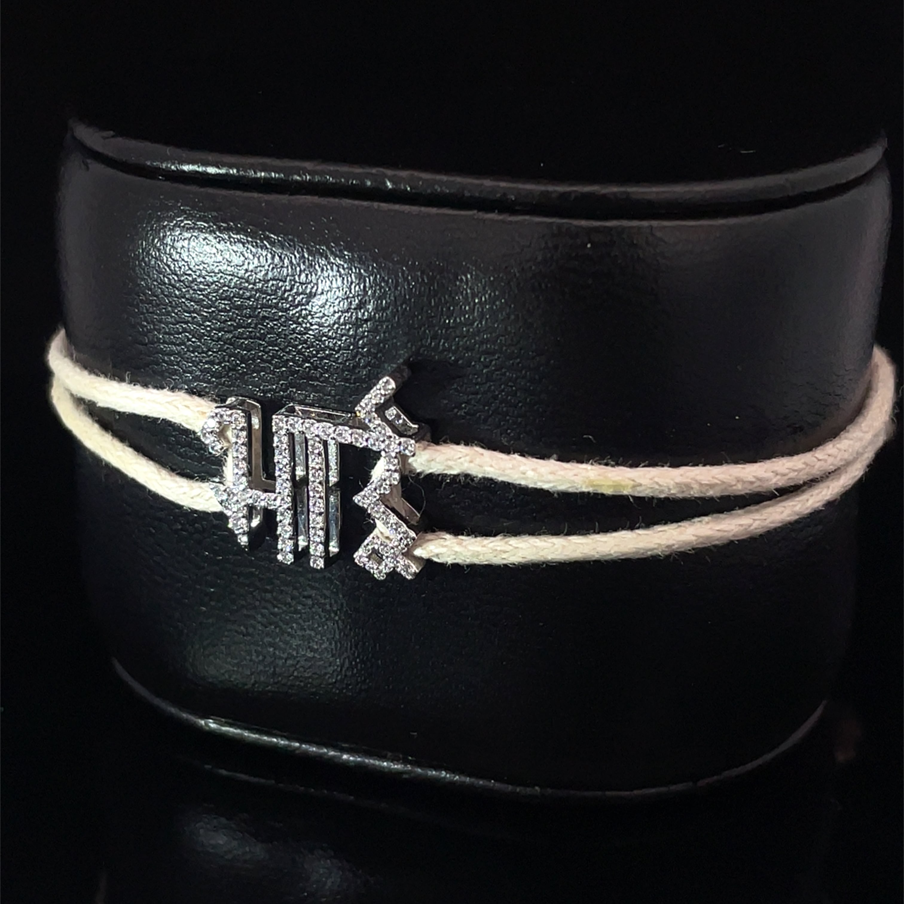 "BHAI" - SILVER KEEPSAKE BAND (CREAM)