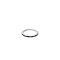 DAINTY BLACK STONE SILVER BAND
