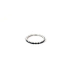 DAINTY BLACK STONE SILVER BAND